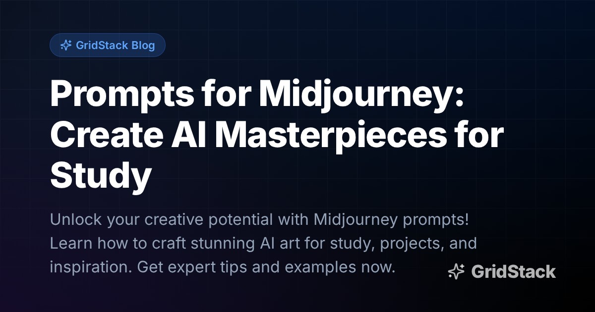 Prompts for Midjourney: Create AI Masterpieces for Study