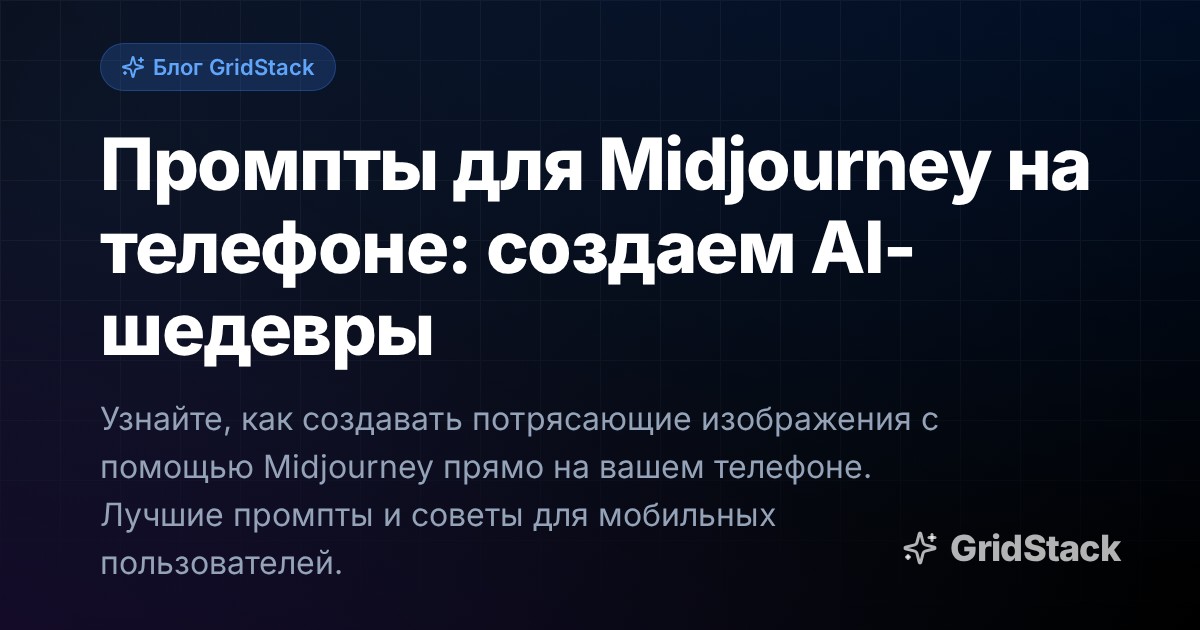 Промпты для Midjourney на телефоне: создаем AI-шедевры