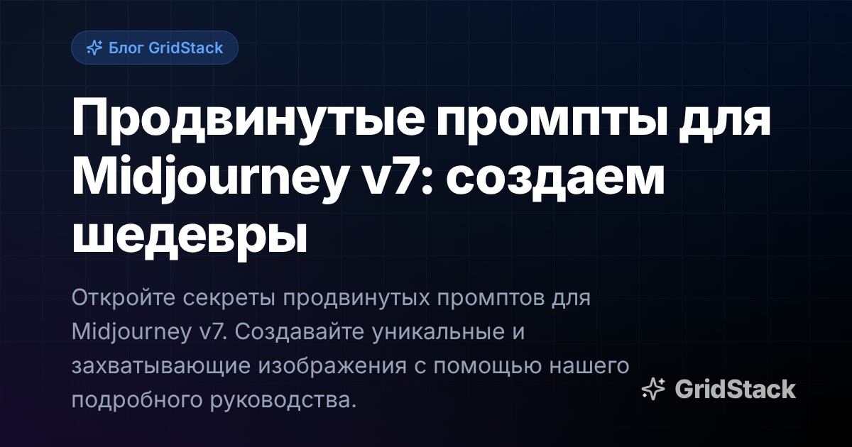 Продвинутые промпты для Midjourney v7: создаем шедевры