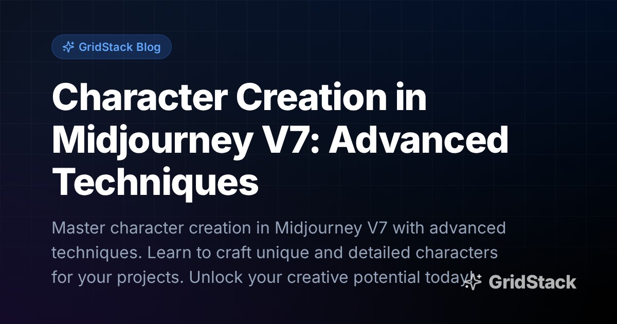Character Creation in Midjourney V7: Advanced Techniques
