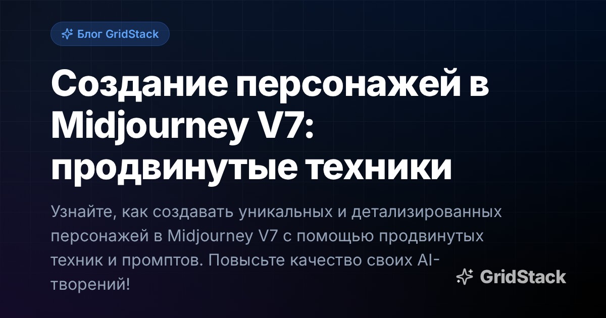 Создание персонажей в Midjourney V7: продвинутые техники
