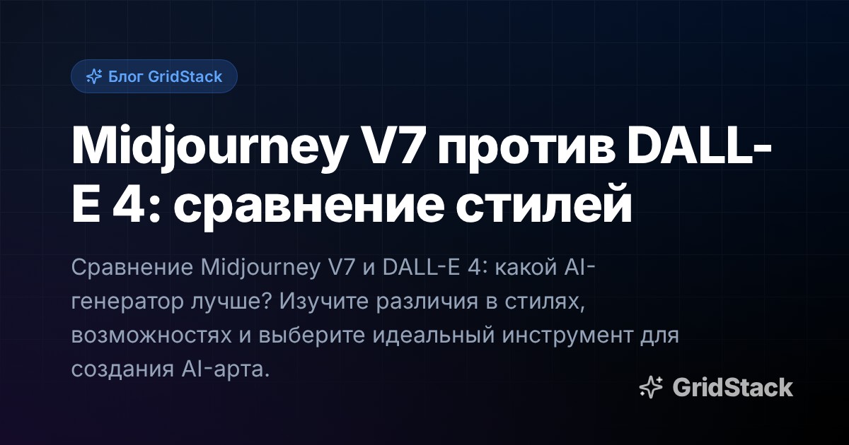 Midjourney V7 против DALL-E 4: сравнение стилей
