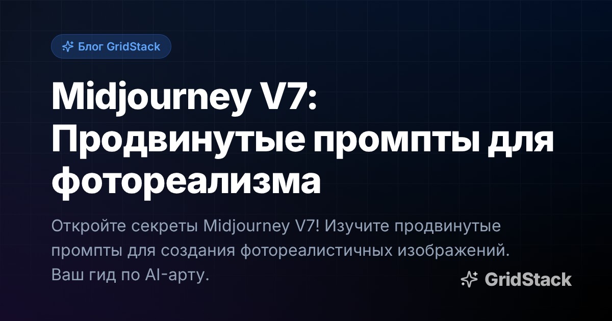 Midjourney V7: Продвинутые промпты для фотореализма