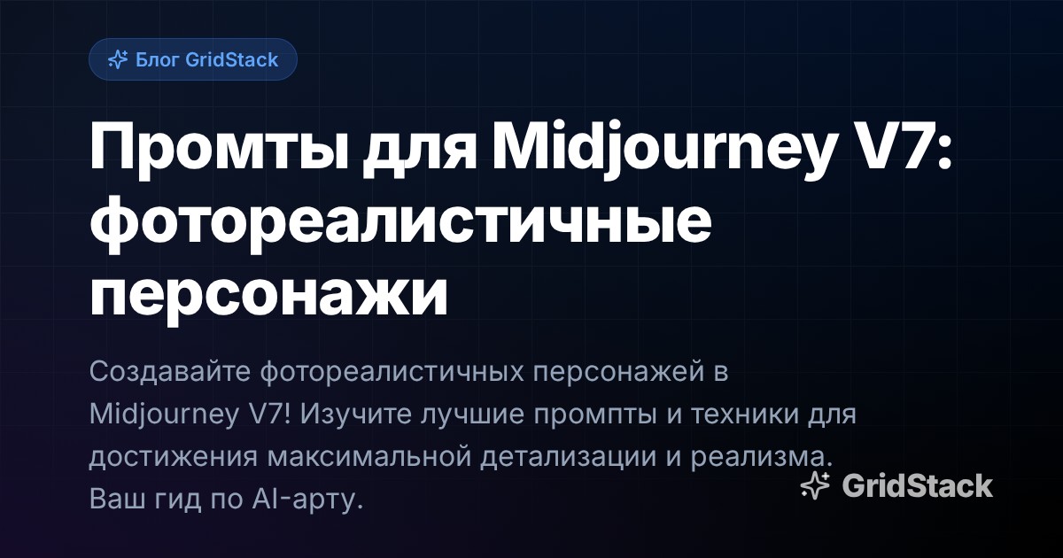 Промты для Midjourney V7: фотореалистичные персонажи