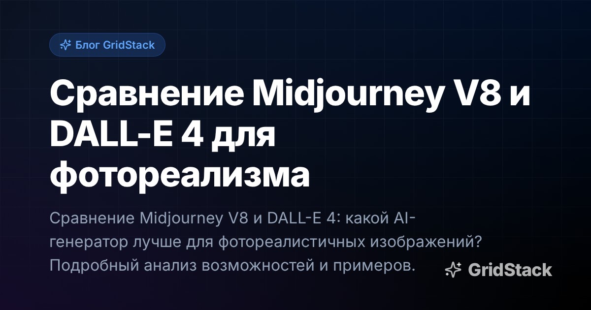 Сравнение Midjourney V8 и DALL-E 4 для фотореализма