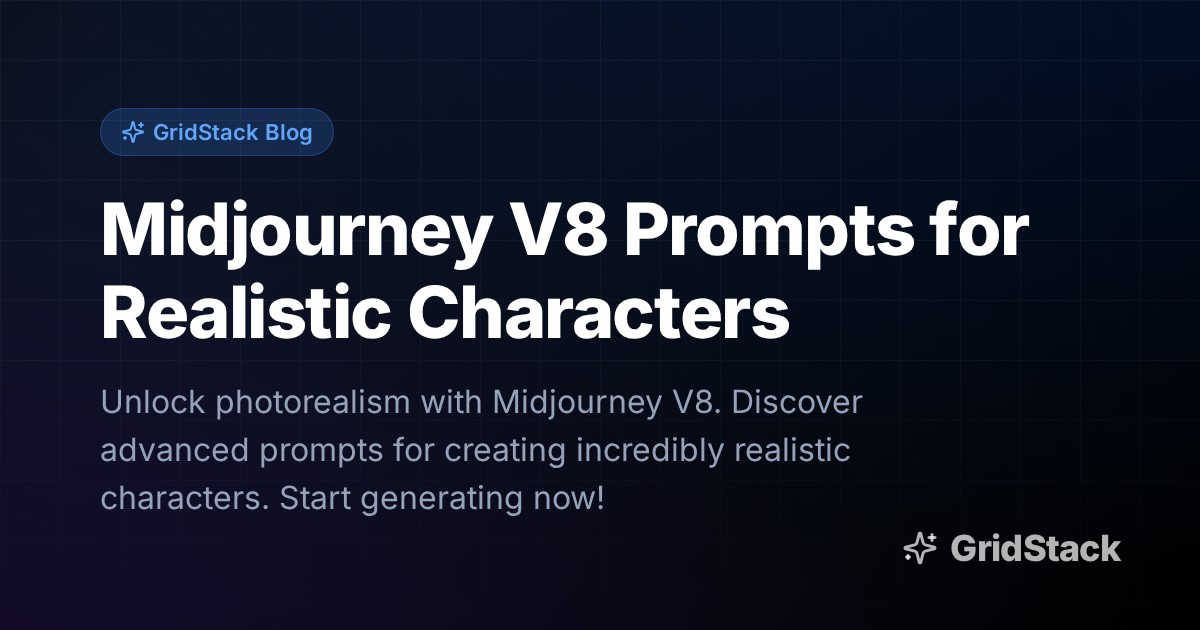 Midjourney V8 Prompts for Realistic Characters