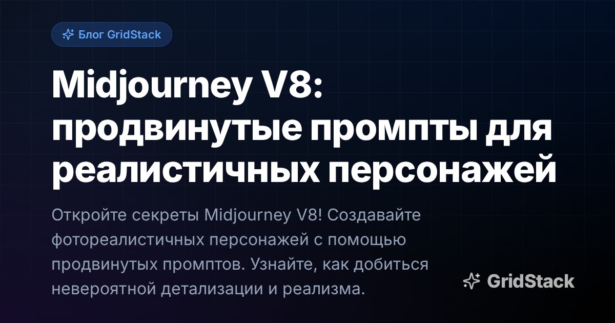 Midjourney V8: продвинутые промпты для реалистичных персонажей