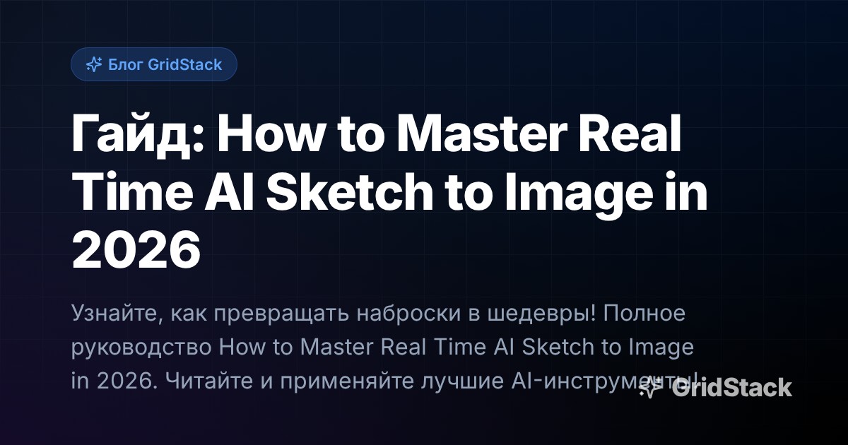 Гайд: How to Master Real Time AI Sketch to Image in 2026