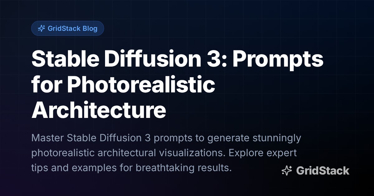 Stable Diffusion 3: Prompts for Photorealistic Architecture