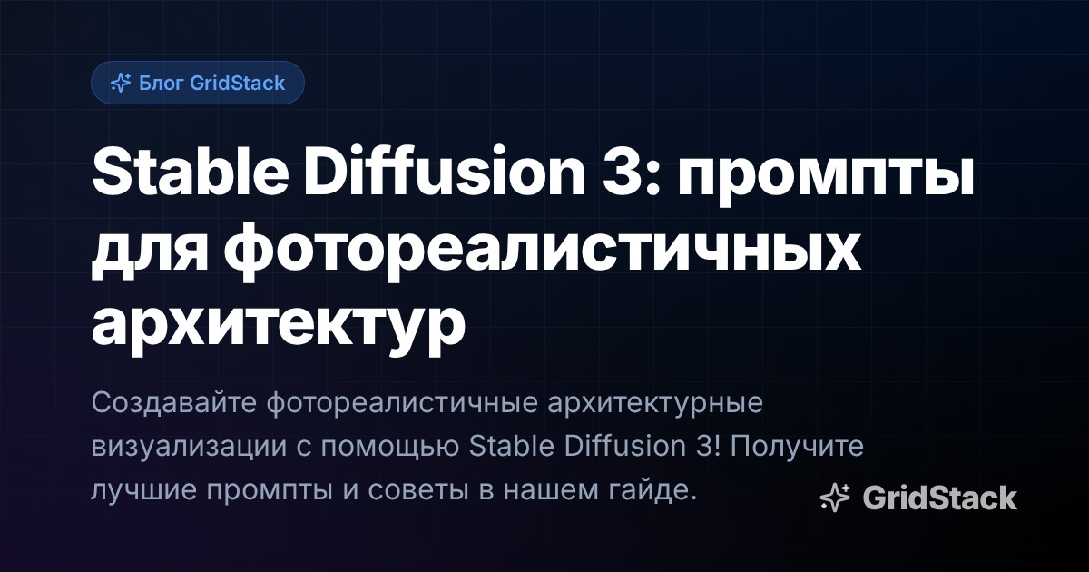Stable Diffusion 3: промпты для фотореалистичных архитектур