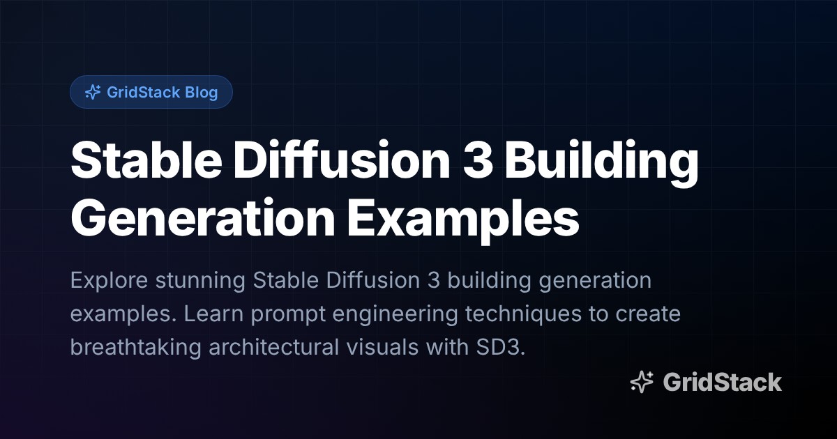 Stable Diffusion 3 Building Generation Examples