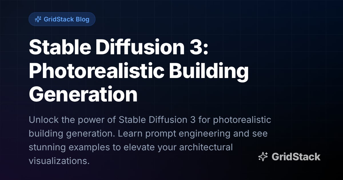 Stable Diffusion 3: Photorealistic Building Generation
