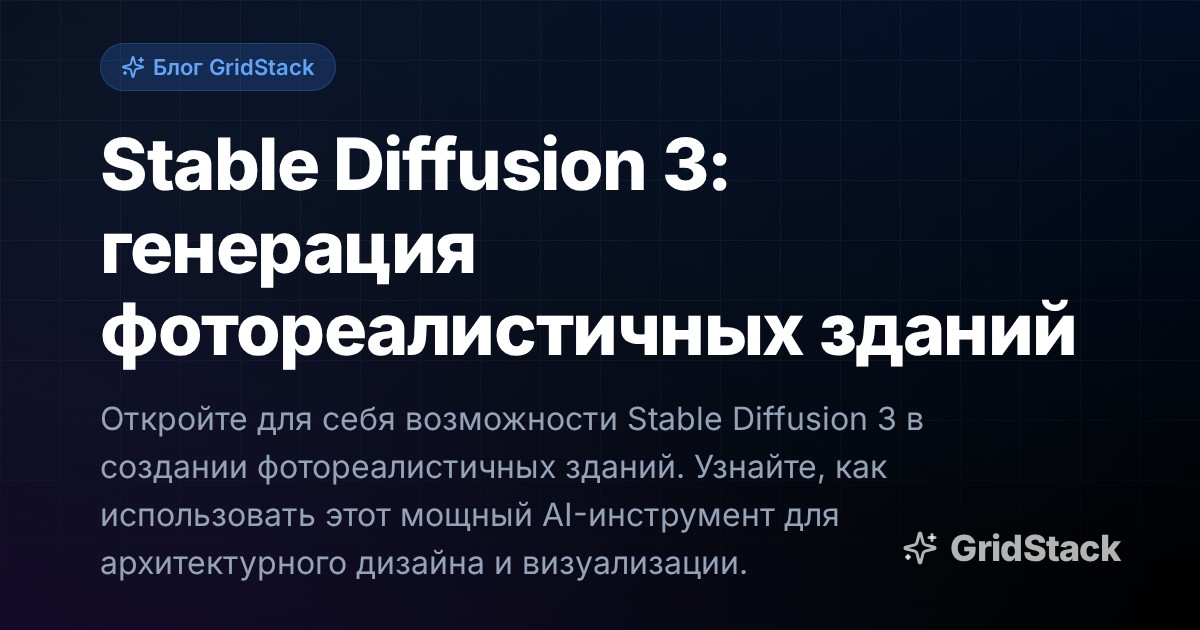 Stable Diffusion 3: генерация фотореалистичных зданий