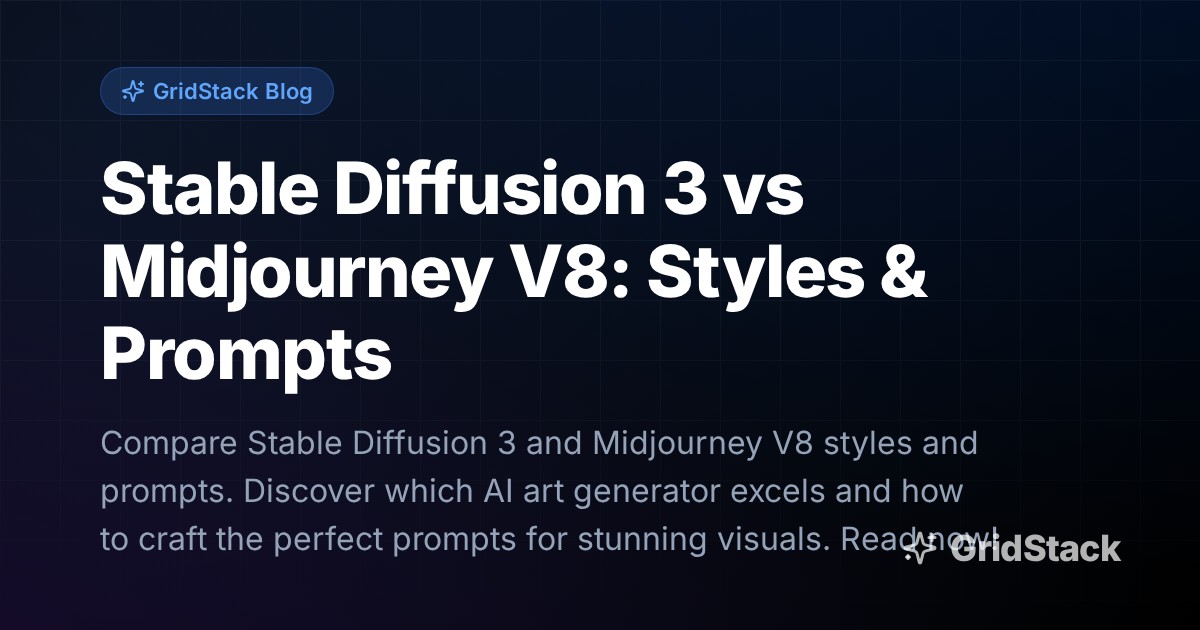 Stable Diffusion 3 vs Midjourney V8: Styles & Prompts