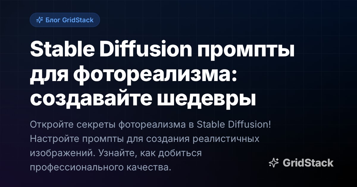 Stable Diffusion промпты для фотореализма: создавайте шедевры