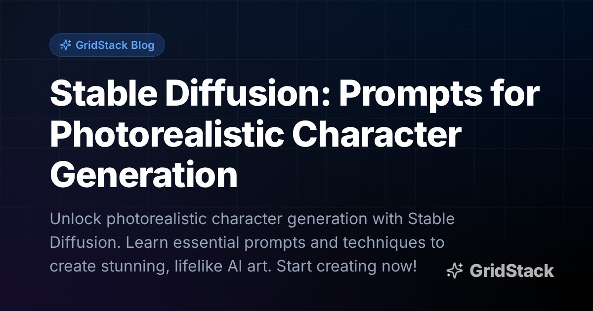 Stable Diffusion: Prompts for Photorealistic Character Generation