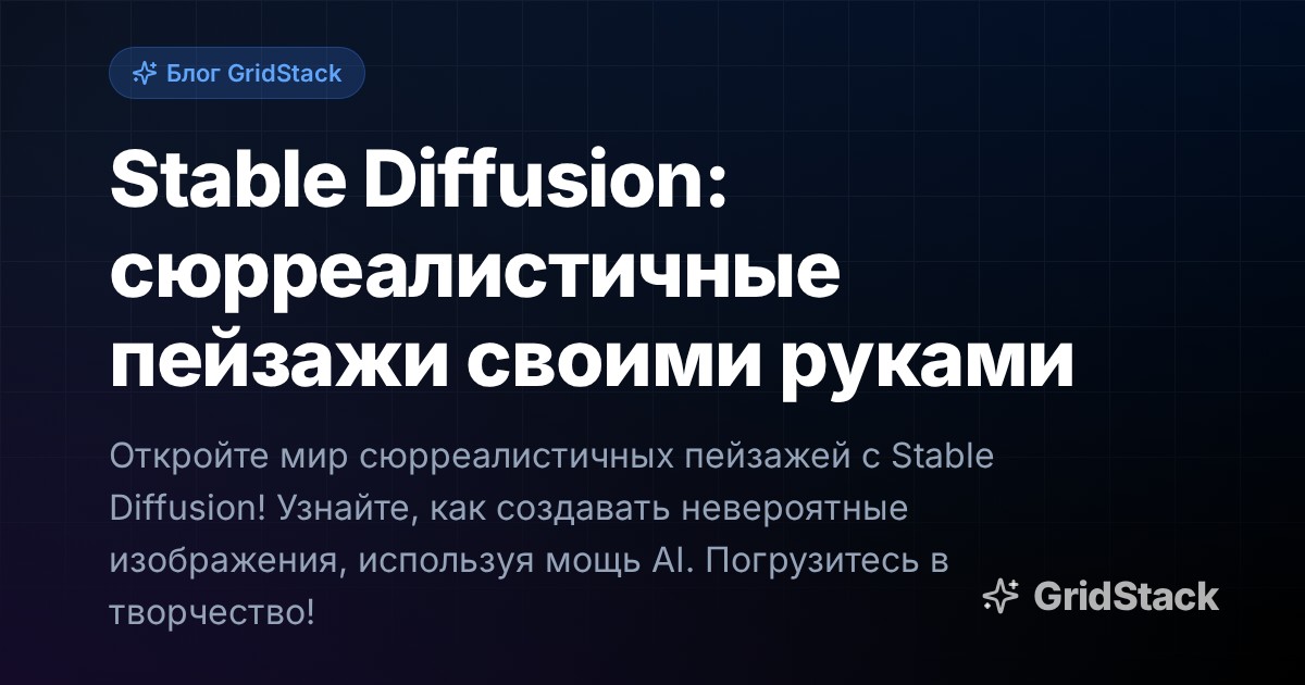 Stable Diffusion: сюрреалистичные пейзажи своими руками