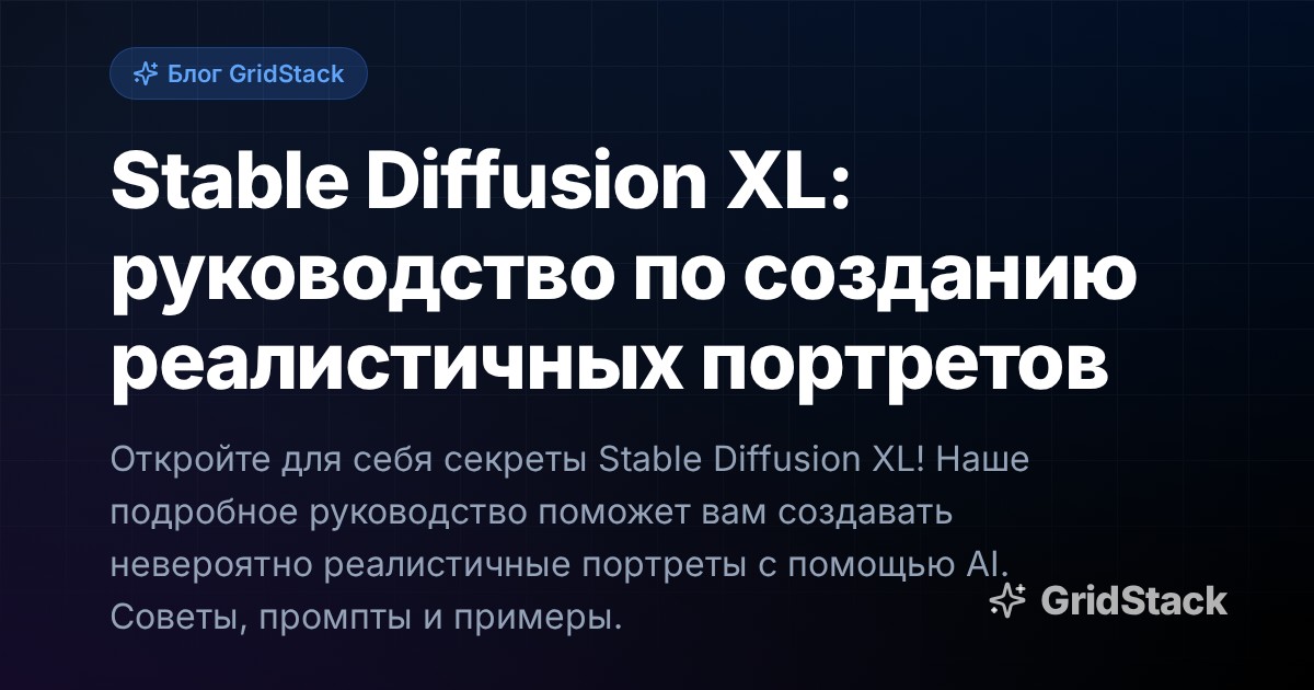 Stable Diffusion XL: руководство по созданию реалистичных портретов