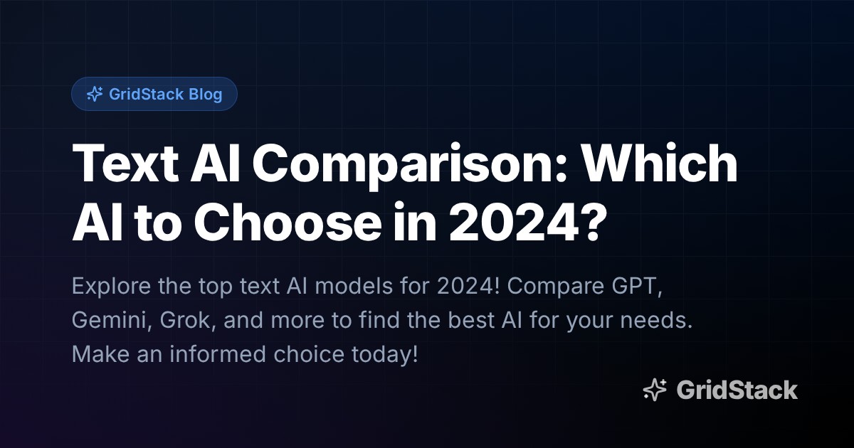 Text AI Comparison: Which AI to Choose in 2024?