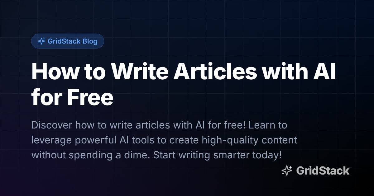 How to Write Articles with AI for Free