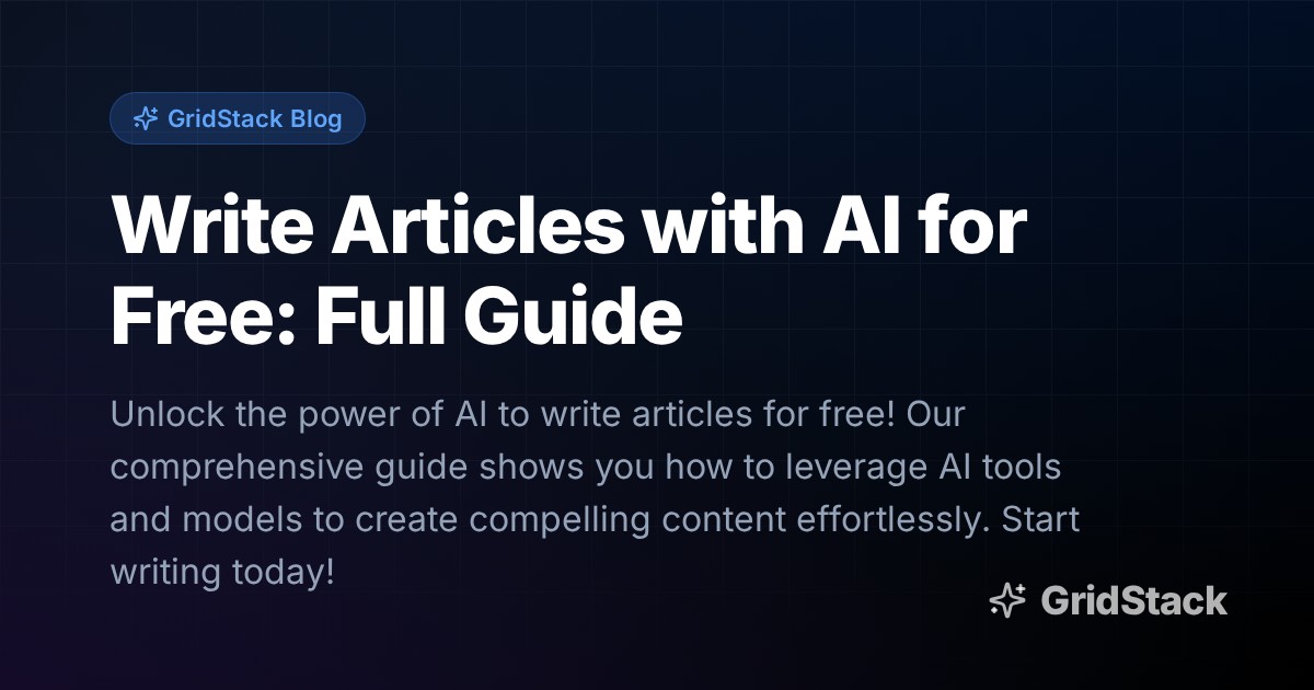 Write Articles with AI for Free: Full Guide
