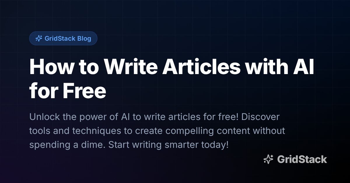 How to Write Articles with AI for Free